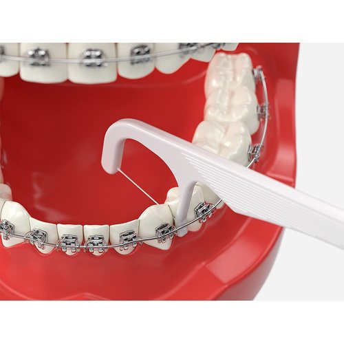Orthodontic Flossers for Braces | Floss Picks with Shred-Resistant Unwaxed Dental Floss in Dental Hygiene Kit for Kids and Adults (Set of 4 x 35 pcs)