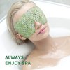 gemshan Jade Eye Mask 100% Natural Real Jade Stone Reusable Eye Mask for Hot & Cold Anti Aging，Headache and Migraine Relief Jade Mask for Women Men