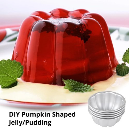 Homaisson 16Pcs Pudding Cup Molds, 3.7''x1.77'' Mini Fluted Cake Pans, Small Fluted Cake Pans for Baking，Non-Stick Jelly Molds, Easy to Demold, Pudding Cake Pan Nonstick
