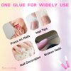 Oxizona Nail Glue Super Strong Nail Glue for Acrylic Nails Press on Nails Professional Nail Glue for Nail Tips Fake Nails False Nails Long Lasting Glue for Stick On Nails Broken Nails 0.07oz 6Pcs