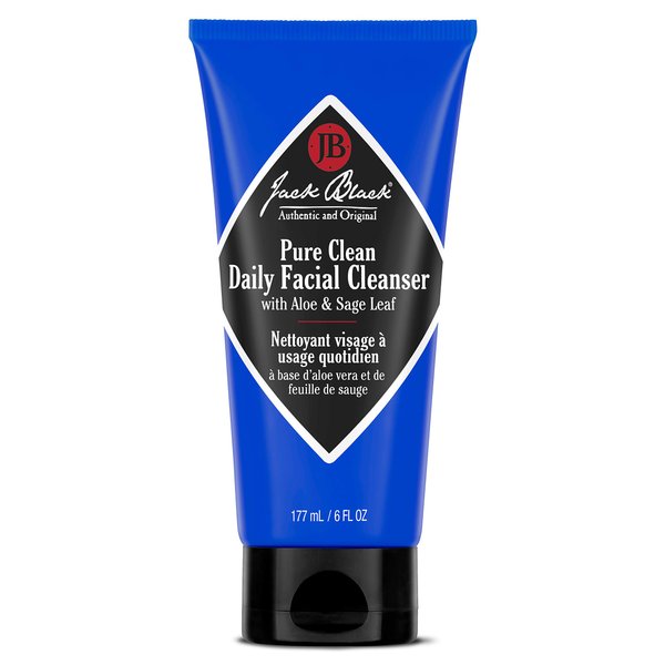 Jack Black - Pure Clean Daily Facial Cleanser,â€“ 2-in-1 Facial Cleanser and Toner, Removes Dirt and Oil, PureScience Formula, Certified Organic Ingredients, Aloe and Sage Leaf, 6 fl oz (Pack of 1)