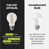 Feit Electric LED Clear A19 Medium Base Light Bulb - 60W Equivalent - 15 Year Life - 810 Lumen - 2700K Soft White - Dimmable | 4-Pack