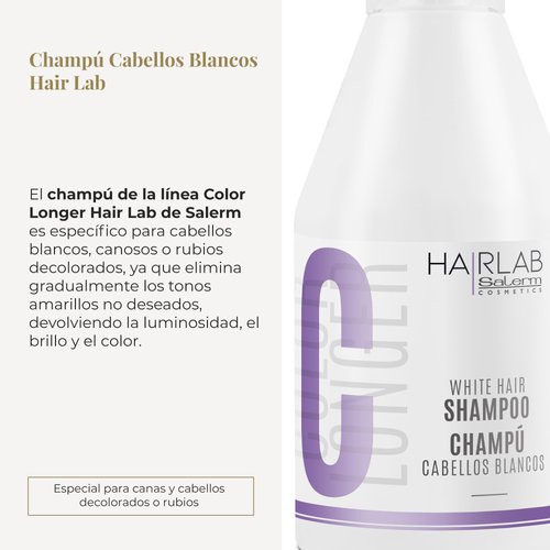 Salerm Cosmetics HAIRLAB WHITE HAIR SHAMPOO 10.6 OZ