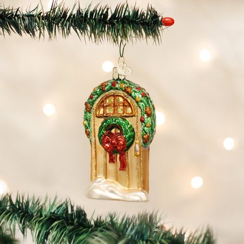 Old World Christmas Ornaments: Home Gifts Glass Blown Ornaments for Christmas Tree, Welcome, Multicolor, Size 4 (20034)