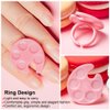 AKOAK 4 Pcs Mini Ring Tray Palette Nail Polish Glue Container Manicure Tool