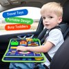 Freebear Busy Board Toddler Travel Toys Sensory Toys for Toddlers 1 2 3 4, Montessori Learning Toys for Toddlers Activities Board, Educational Toys for 3 4 Year Old Boys Girls Gift, Dinosaur