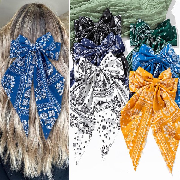 6 PCS Hair Bows Hair,Bows for Women Girls,Bow-knot Hair Clips for Women Thick Hair & Thin Hair,Big Bows Hair Clips,Nonslip Bows Claw Clips for Women, Bow Clips for Women