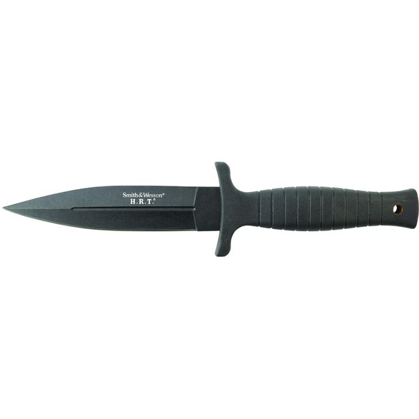 Smith & Wesson SWHRT9BF 9in High Carbon S.S. Fixed Blade Knife with 4.7in False Edge Blade and TPE Handle for Outdoor, Tactical, Survival and EDC