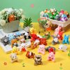 120 Pieces Mini Plush Animals Toys Set Cute Small Stuffed Animal Plush Keychain Bulk Tiny Stuffed Ocean Animal Toys Pack for Classroom Rewards Goodie Fillers Bag Themed Party Favors