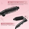 Curling Iron Brush Brush Curling Iron Hair Curling Iron, Ceramic Tourmaline Foldable Anion Hair Brush, Curling Iron 200掳C Ceramic Curling Iron, Styling Tools Foldable Hair Brush (Eu)(Us Plug 110鈥?40V)