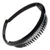 Camila Paris AD110 French Headband for Women, Black, Strong Hold Grip Women's Hair Band, Very Flexible, No Slip and Durable Styling Girls Hair Accessories, Made in France