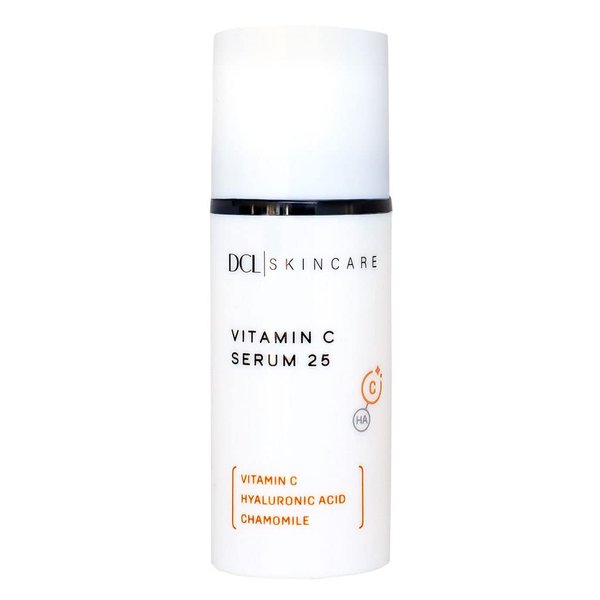 DCL Skincare Vitamin C Serum 25, High Potency 25% Vitamin C Anti-oxidant Serum with Amino and Hyaluronic Acids, 1 Fl Oz
