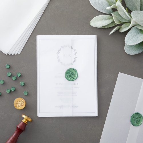 Bright Creations 100 Pack Vellum Jackets for 5x7 Invitations, Pre-Folded Bulk Transparent Paper Envelope Liners for Wedding Cards and Scrapbooking