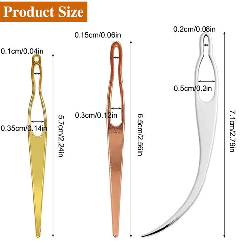 7 Pcs Dreadlock Tool Interlocking Tool, 3 Styles Easyloc Hair Crochet Needle for Dreadlocks, Interlocks & Sisterlocks Maintenance, Tightening Accessory for Braid Hair Making (Rose Silver Gold)