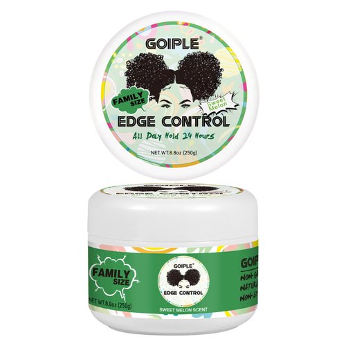Goiple 8.25oz Edge Control Wax for Women Strong Hold Non-greasy Edge Control Smoother Edge Wax Styling Fixer Edge Control for Black Hair No Flaking, White Residue, Shine and Smooth (Sweet Melon)