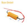 Osilly 50W 6Ohm Load Resistors, 4pcs Car LED Decoder Resistors, Fix LED Bulb Fast Hyper Flash Turn Signal Blink Error Code for Auto Headlights Fog Lights DRL, with 8pcs Quick Wire Clip (Gold)