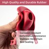 Hibbent 2 Pack 2-inch Universal Toilet Tank Flapper, Long Lasting All Rubber Seal Flapper Replacement Compatible with American Standard Water Saving, High Performance, Easy to Install- Red