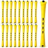 80 Pieces Hair Perm Rods Set Cold Wave Rods Hair Rollers Plastic Perming Rods Curlers for Hairdressing Styling (0.28 Inch, Yellow)