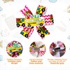 Back to School Hair Clips Yellow Bus Alligator Clips Pink Wave Stripes Hair Clip Design Pencil Ruler Bow Hairgrips First Day Of School Party Hair Accessories for Woman Girl Students 2Pcs (bus)