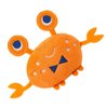 Dog Squeaky Toys, Crab Shape Interactive Puppy Teething Toys Plush Dog Toy for Puppy Small and Medium Dogs (Orange)