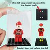 EKIND Acrylic Display Case Compatible for Minifigures, Building Block Toy Models, Buildings Toys Storage, Stackable Removable High Transparency Dustproof Display Case(4PCS)