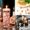 Z-synka 120 Pieces Floating NO Hole Pearls and 500 Pieces Transparent Beads,Pearl Beads Cream White Floating Beads for Vases Floating Candles Home Weddings Table Centerpieces Party Decor