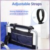 NEPPT Wheelchair Bag Walker Pouch for folding walker Electric Wheelchair Side Bag Scooter Power Chair Accessories Mesh Storage Organizer with Phone Holder for The Armrest Travel Saddle Bag (Dark Blue)