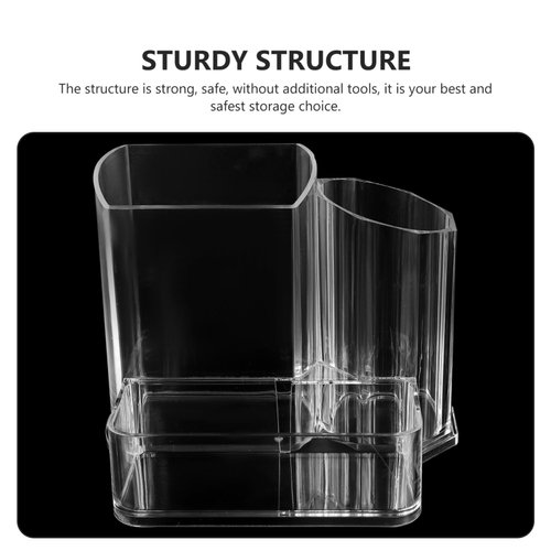 Storage Bins Nail Drill Machine Bits Storage Box Makeup Brush Holder Transparent Nail Drill Grinding Bit Organizer Plastic Nail Drill Tool Displayer Holder Case Tools