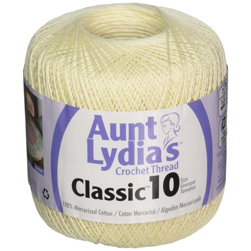 Aunt Lydia Classic Crochet Thread, 10, Cream