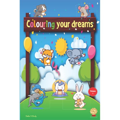 COLORING YOUR DREAMS, my first ANIMAL coloring book (from ages 2 and up): Drawing book for boys and girls with 40 animal illustrations (Spanish Edition)