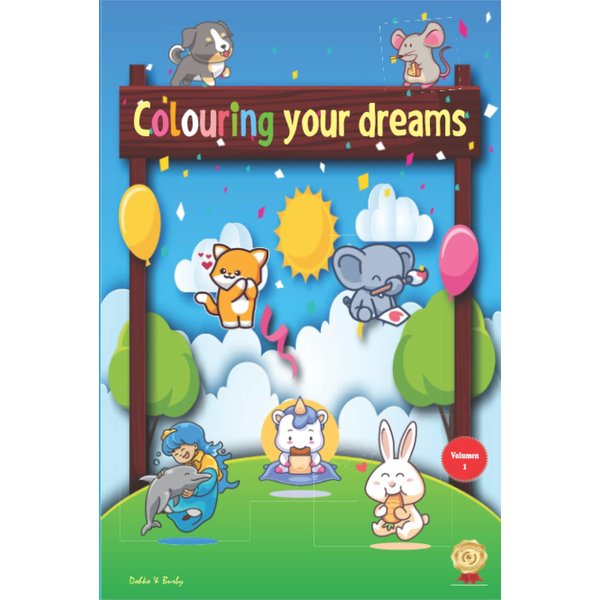 COLORING YOUR DREAMS, my first ANIMAL coloring book (from ages 2 and up): Drawing book for boys and girls with 40 animal illustrations (Spanish Edition)