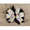 Pastel Stars on Black Hair Bow