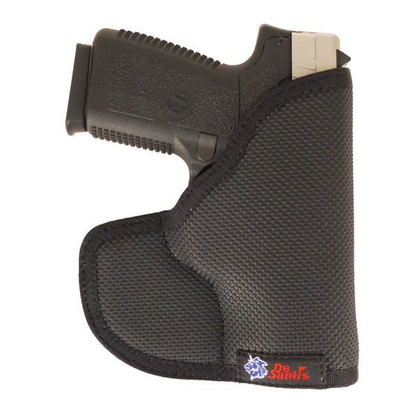 DeSantis Criss-Cross Gun Holster, Versatile Concealed Carry Holster, Fits SIG P938, Kimber Micro 9, and Springfield 911 9MM, Unisex Cross-Draw Carry Holster, Right-Hand Draw, Black