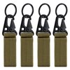 IronSeals Nylon Webbing Keychain Tactical Molle Gear Key Ring, Belt Buckle Metal Hook Backpack Clasp Key Ring Holder (4 PACK)