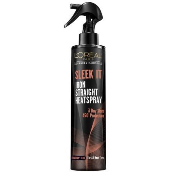 L'Oreal Paris Advanced Hairstyle Sleek It Iron Straight Heatspray, 5.7 Fluid Ounce (Pack of 3)