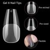 LoveOurHome 600pc Soft Gel Medium Coffin Fake Nail Tips Full Cover Gel X Nail Tips Coffin Clear Medium Fake Nail False Nails Gel Nail Tips for Acrylic Nails Extension Press on Nails