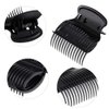 6PCS Black Hot Roller Clips Plastic Hair Curler Claw Clip Replacement Roller Clip Heat Resistance for Women Girls Hair Section Styling Tools