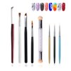 JERCLITY 8pcs Nail Art Brushes Set Nail Art Liner Brushes UV Gel Painting Nail Gradient Brush Lace Nail Ombre Brush French Tip Ombre Nail Brushes Double Ended Nail Sponge Pen Manicure Kit