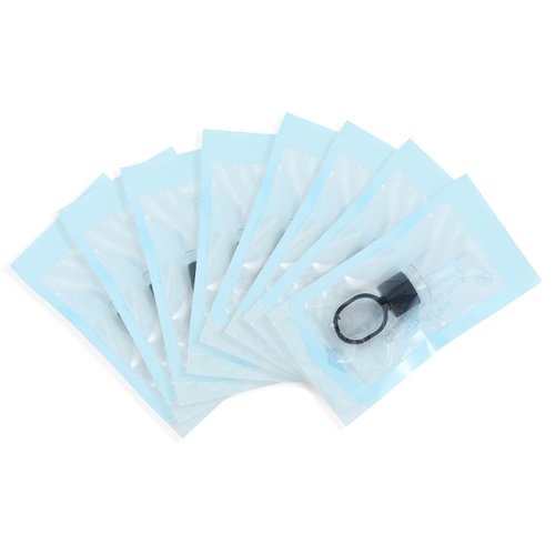 Tattoo Ink Ring Cups,100pcs Microblading Pigment Glue Rings with Sponge Ink Cups Caps Permanent Makeup Tattoo Eyelash Eyebrow Extensions Medium Holder for Tattoo Supplies,Microblading Supplies