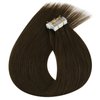 Sunny Hair Tape in Extensions Straight Skin Weft Tape in Hair Extensions Invisible Tape in Hair Extensions Human Hair 20Pcs Hair Extensions Real Human Hair Brown 20inch