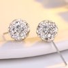 BG&WLing 3 Pieces Crystal Ball Stud Earrings Set for Women Girls, 3 Different Size Sparkle Disco Ball Earring Studs
