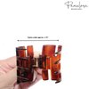 Parcelona French Cutout Curve Small Tortoise Shell and Black Jaw Hair Claw Clips Women and Girls