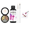 AIJIMEI Solid Nail Gel Polish with Nail Glitter & Nail Blending Glue Kit 3in1 Solid Cream GelPolish with Nail Blending GlueGel for DIY NailArt Design GelNail Polish Thinner