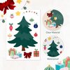 Mobiusea Creation Christmas Party Favors | Make a Tree Stickers | 40 pcs Christmas Crafts for Kids Bulk | 4 x 6 inch | Clear Christmas Tree and Ornament Decorating Craft Sticker Set