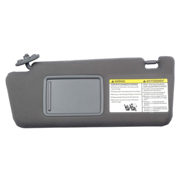 Dasbecan Left Driver Side Sun Visor Compatible with Toyota Tacoma 2005-2012 2013 2014 2015 74320-04181-B1 Gray Without Light