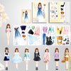 Daniel Axel Magnetic Princess Dress Up Paper Doll Pretend Play Toys Magnet People Clothes Puzzles Game for 3+ Year Old Girls Toddler,Preschool Learning Created Imagine Set Birthday Gift (F Set)