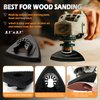 104Pcs Oscillating Tool Detail Sanding Pads Kit, 2Pcs Triangle Sanding Pads and 2Pcs Finger Sanding Pad, 100Pcs Multitool Sandpaper, Grit Fit for Finishing Wood Sanding Plaster