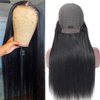 Hoacon 5x5 HD Lace Closure Wigs Human Hair Pre Plucked 5x5 HD Closure Wig for Black Women 18 Inch 5x5 Straight Lace Front Wigs Human Hair with Baby Hair 150% Density Glueless Brazilian Frontal wigs