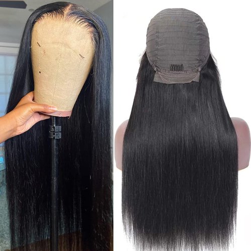 Hoacon 5x5 HD Lace Closure Wigs Human Hair Pre Plucked 5x5 HD Closure Wig for Black Women 18 Inch 5x5 Straight Lace Front Wigs Human Hair with Baby Hair 150% Density Glueless Brazilian Frontal wigs