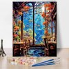 Axquilon Paint by Numbers Kit for Adults Beginner-Aquarium Adult Paint by Number Kits on Canvas, Easy Adults' Paint-by-Number Kits Oil Painting Craft Supplies for Gift Home Wall Decor 16 x 20in